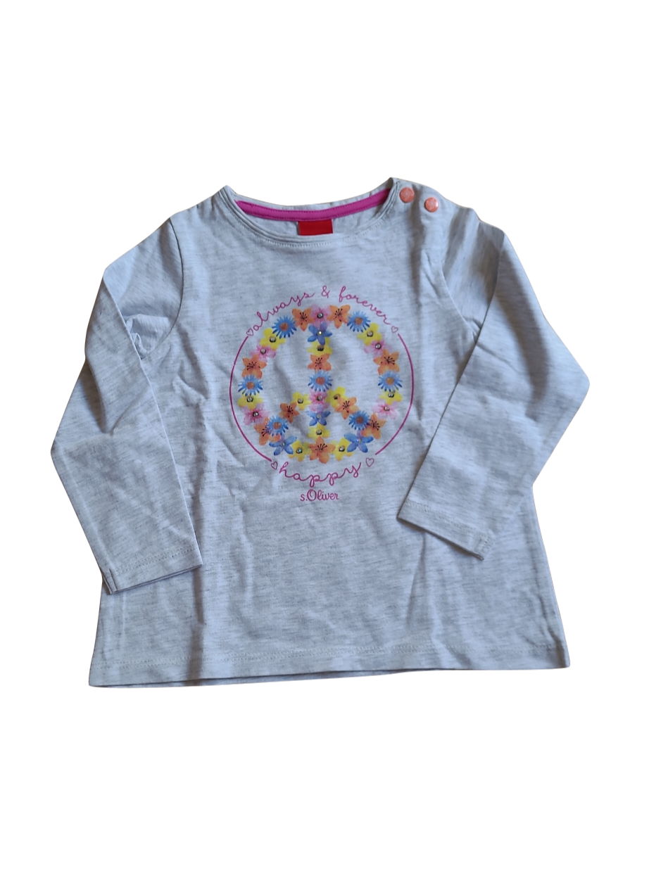 T-shirt L/M &quot;Always &amp; Forever&quot; S-Oliver Lichtgrijs