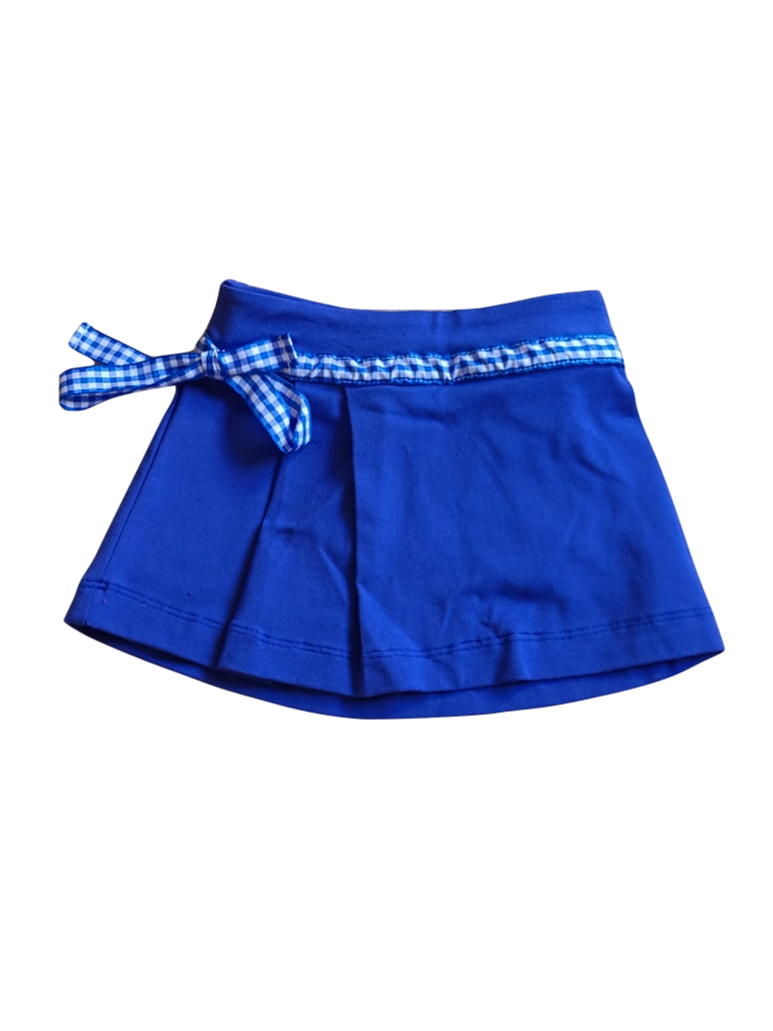 Rok Plooi Strass Blauw