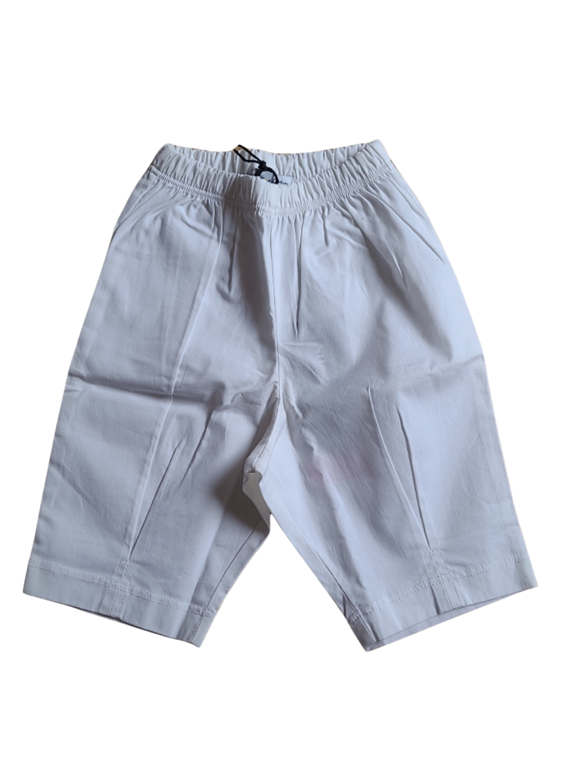 Broek Plooi Strass Wit
