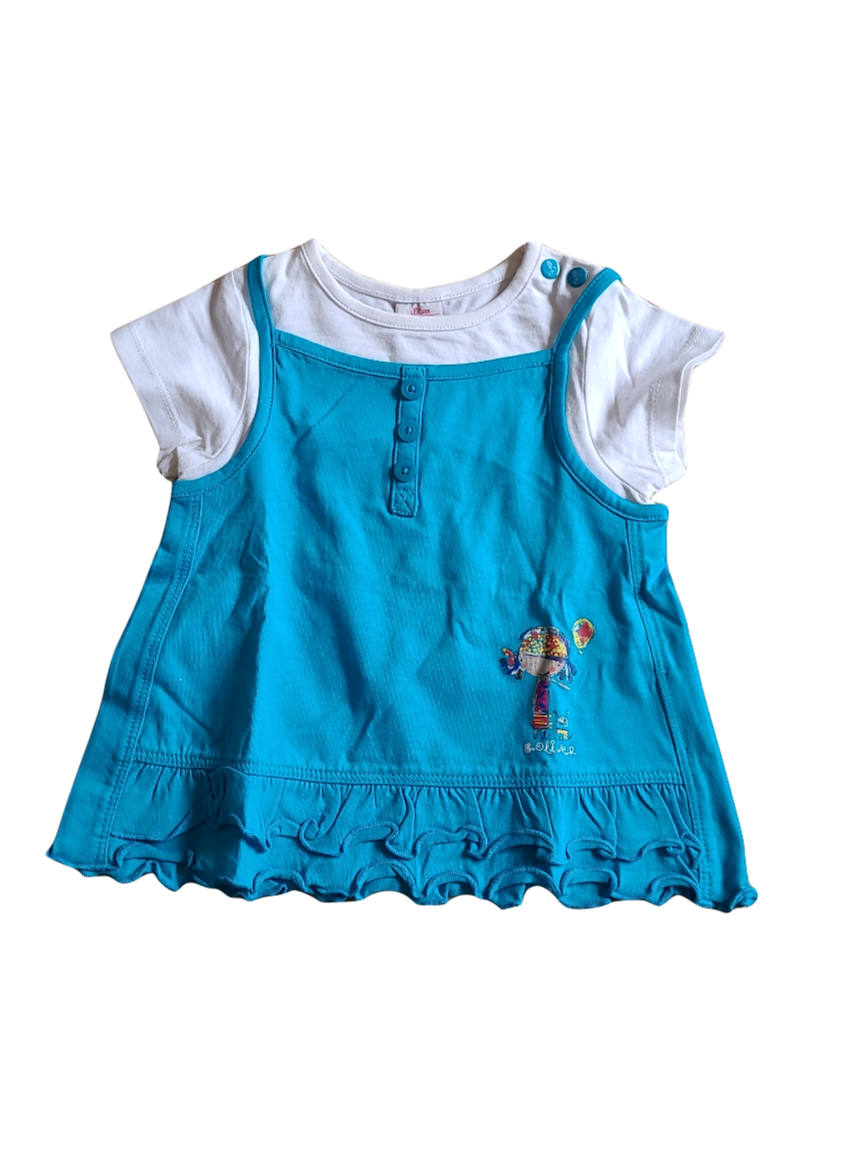 T-shirt 2 in 1 S-Oliver Blauw/Wit