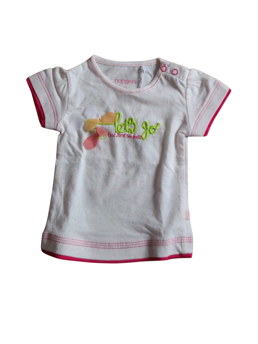 T-shirt &quot;Let&#39;s Go&quot; Noppies lichtroze