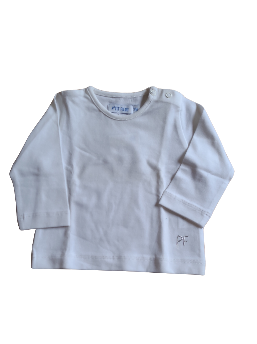 T-shirt L/M P&#39;tit Filou Wit
