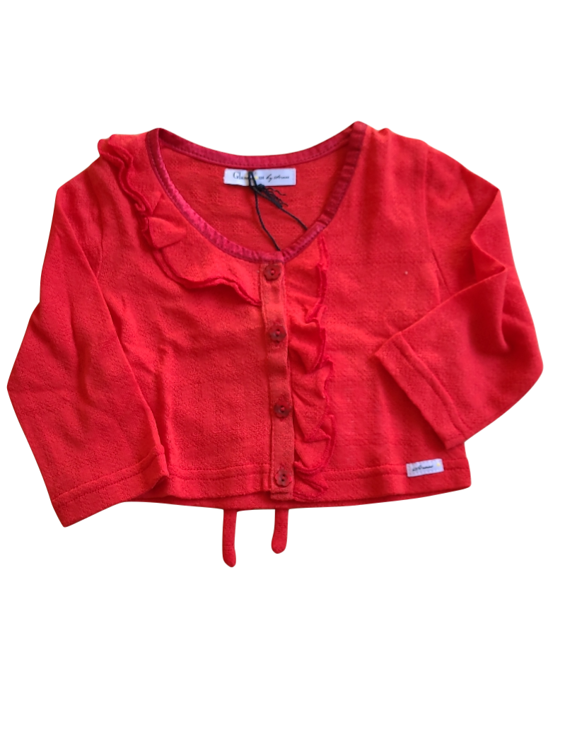 Bolero Strass Rood