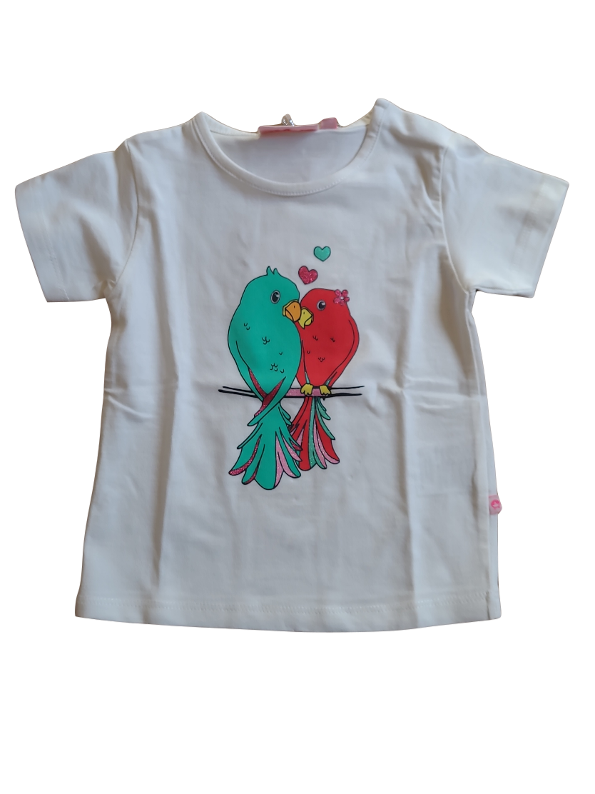 T-shirt Parkieten&quot; Someone Ecru