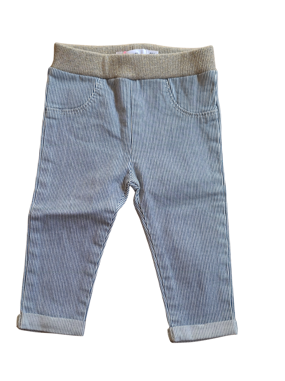Broek Slim P&#39;tit Filou Blauw Gestreept