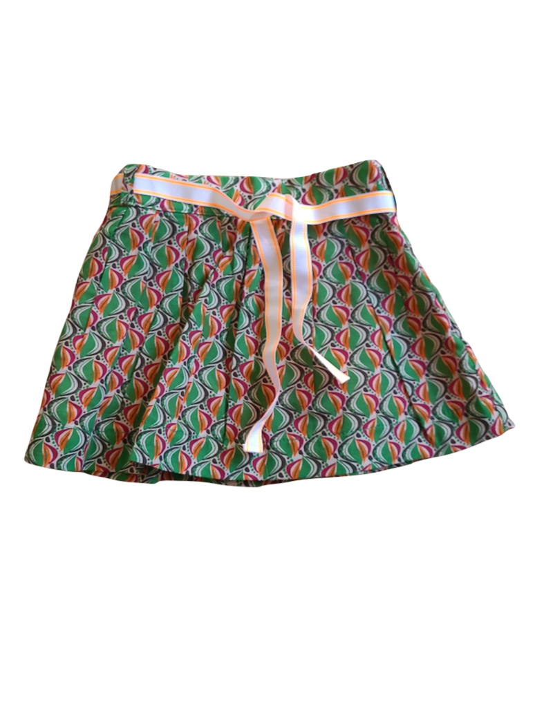 Rok Strass Groen/Oranje Bedrukt