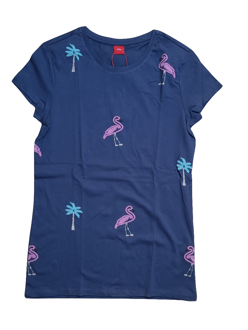 T-Shirt &quot;Flamingo&quot; S-Oliver Marine