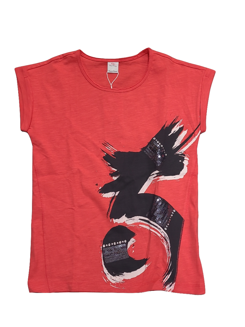 T-shirt &quot;5&quot; S-Oliver Rood
