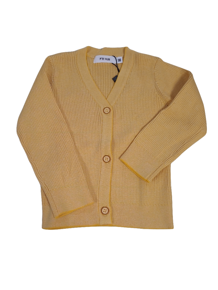 Gilet Tricot P&#39;tit Filou Geel