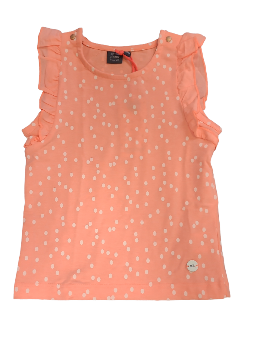 Topje &quot;Dots&quot; Babyface Perzik