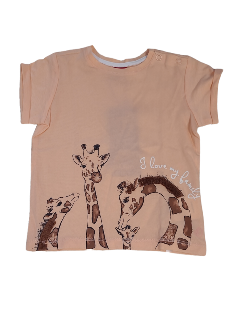 T-shirt &quot;Giraf&quot; S-Oliver Perzik
