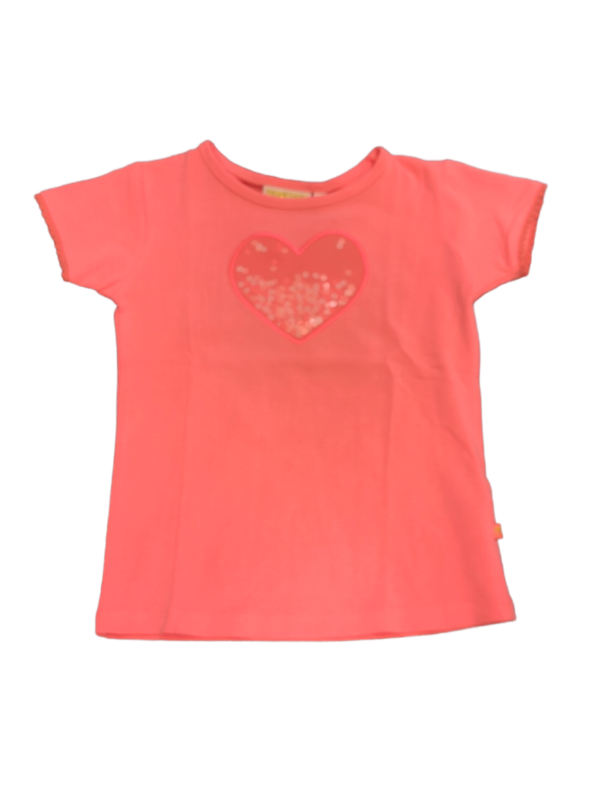 T-shirt &quot;Hart&quot; Someone Fluo Koraal