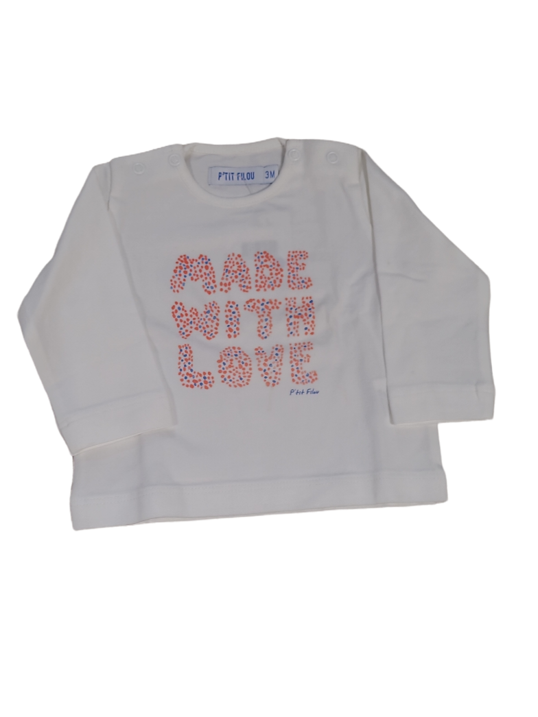 T-shirt L/M &quot;Made With Love&quot; Wit