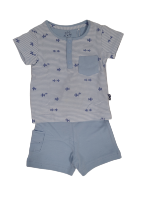 Pyjama &quot;Airplanes&quot; Woody Blauw