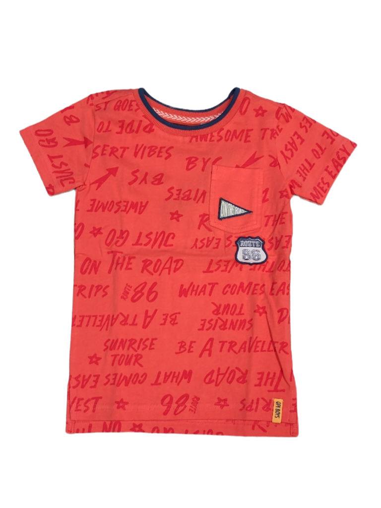 T-shirt &quot;Vibes&quot; Quapi Rood