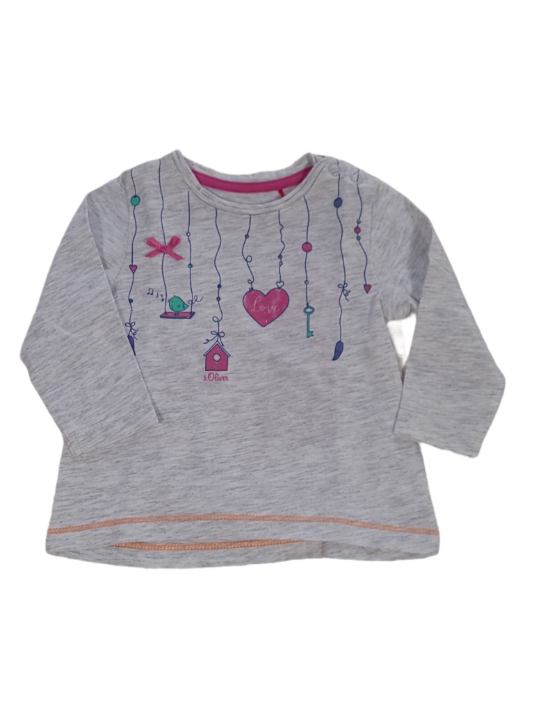 T-shirt L/M &quot;Love&quot; S-Oliver Grijs