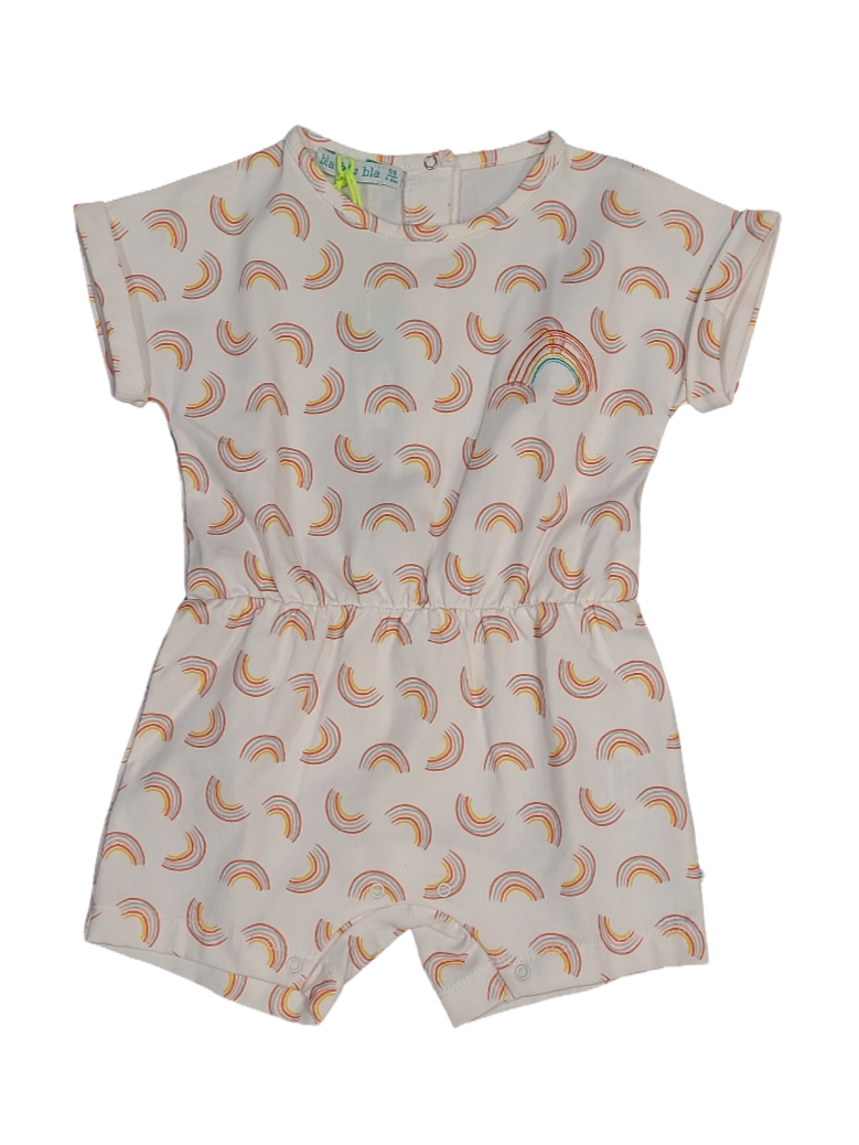 Summersuit &quot;Regenboogjes&quot; Bla Bla Bla Ecru