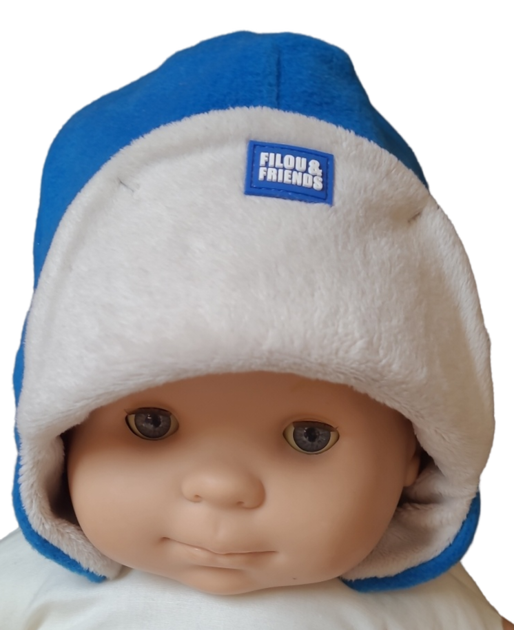 Muts Fleece Filou &amp; Friends Blauw/Ecru