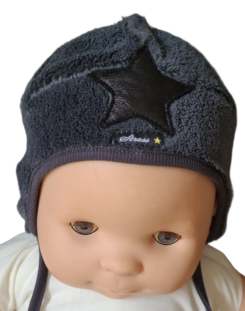 Muts &quot;Ster&quot; Strass Blauw/Grijs