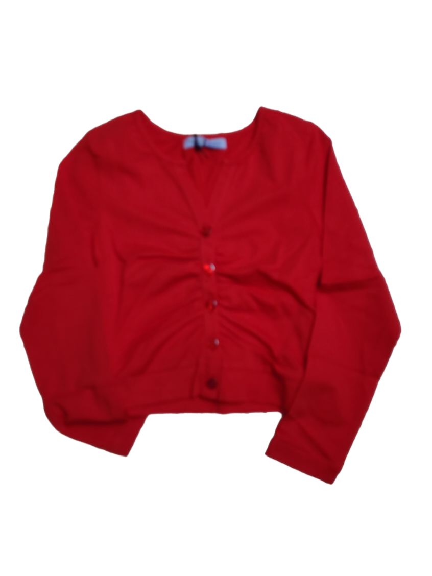 Gilet Frons Strass Rood