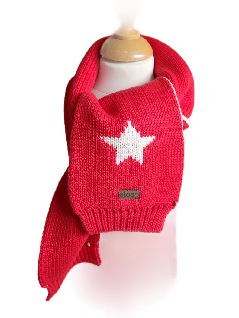 Sjaal Tricot &quot;Ster&quot; Lief Rood