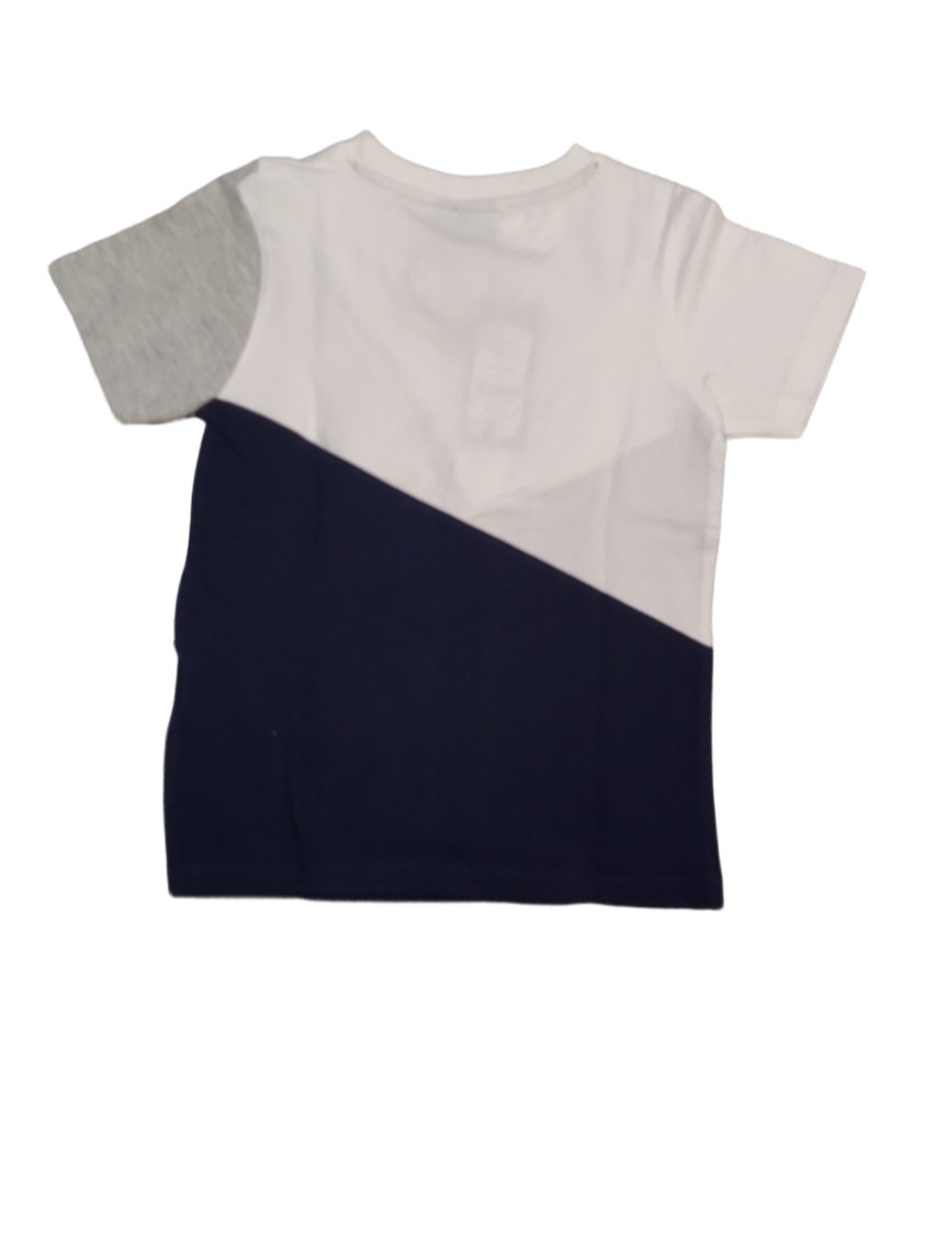 T-shirt The New Wit/Grijs/Blauw