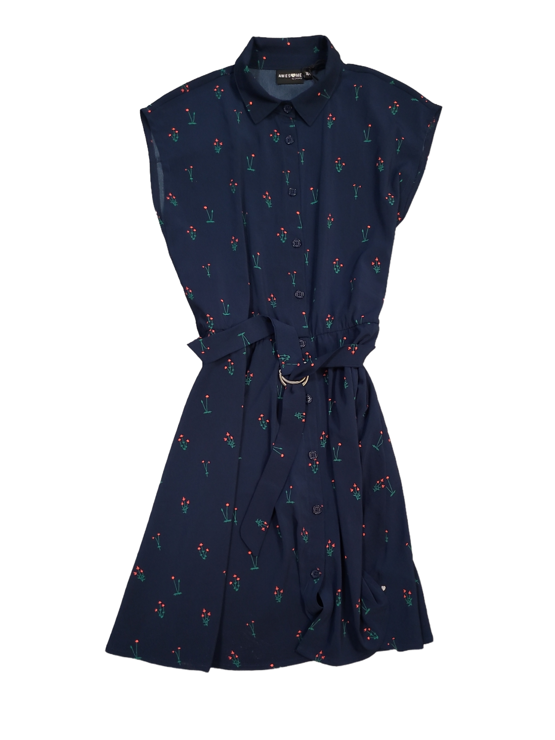 Kleed &quot;Bloemen&quot; Someone Navy Bedrukt