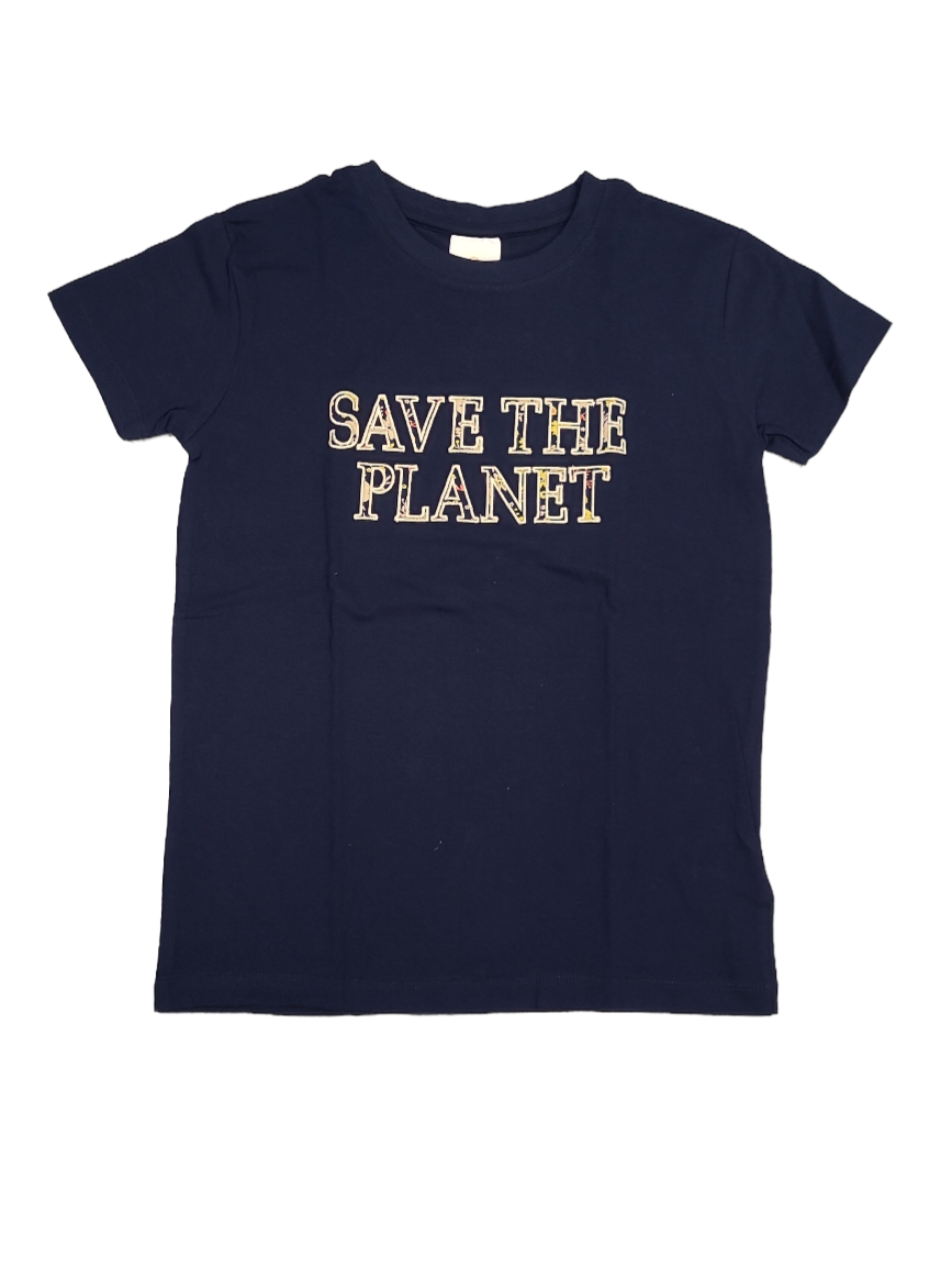 T-shirt &quot;Save The Planet&quot; The New Blauw