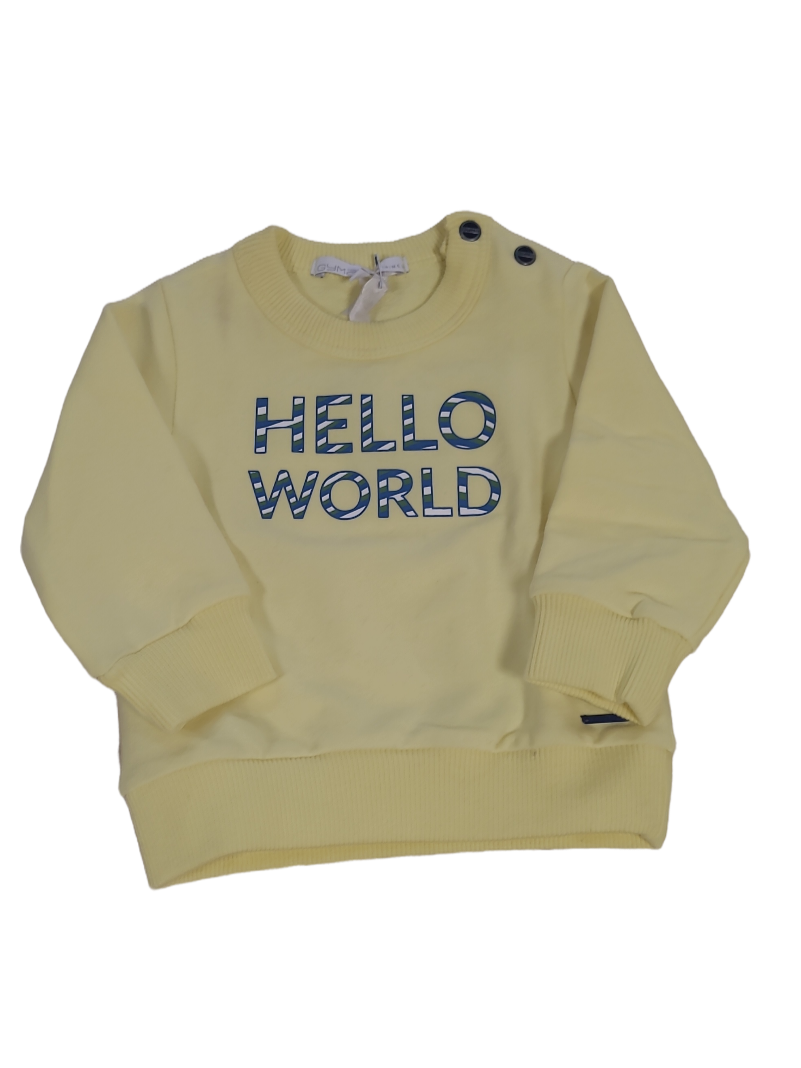 Sweater &quot;Hello World&quot; Gymp Geel