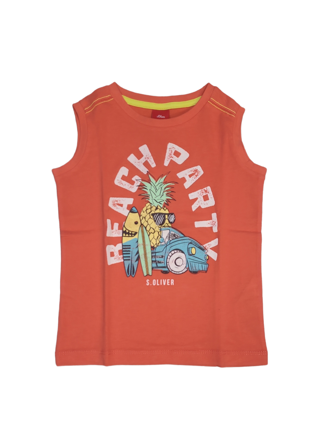 Singlet &quot;Beach Party&quot; S-Oliver Oranje/Rood