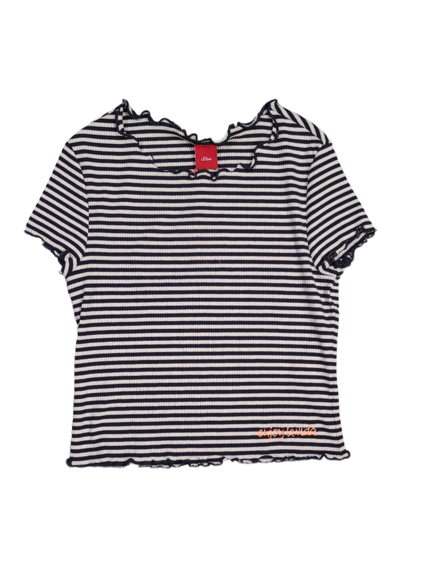 T-shirt S-Oliver Blauw Gestreept