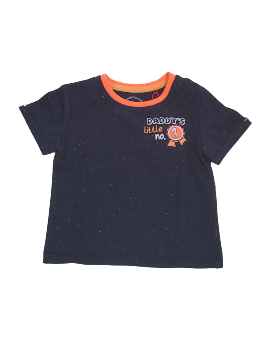 T-shirt &quot;Daddy&#39;s Little Nr 1&quot; S-Oliver Donkerblauw