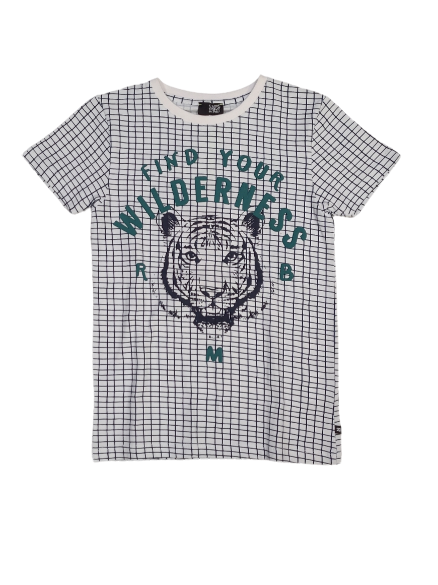 T-shirt &quot;Wilderness&quot; Rumbl Wit/Groen