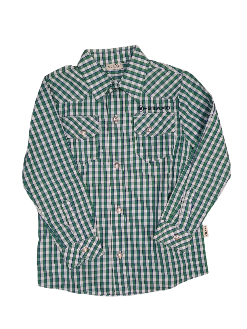 Hemd L/M &quot;1967&quot; Staxo Groen Geruit