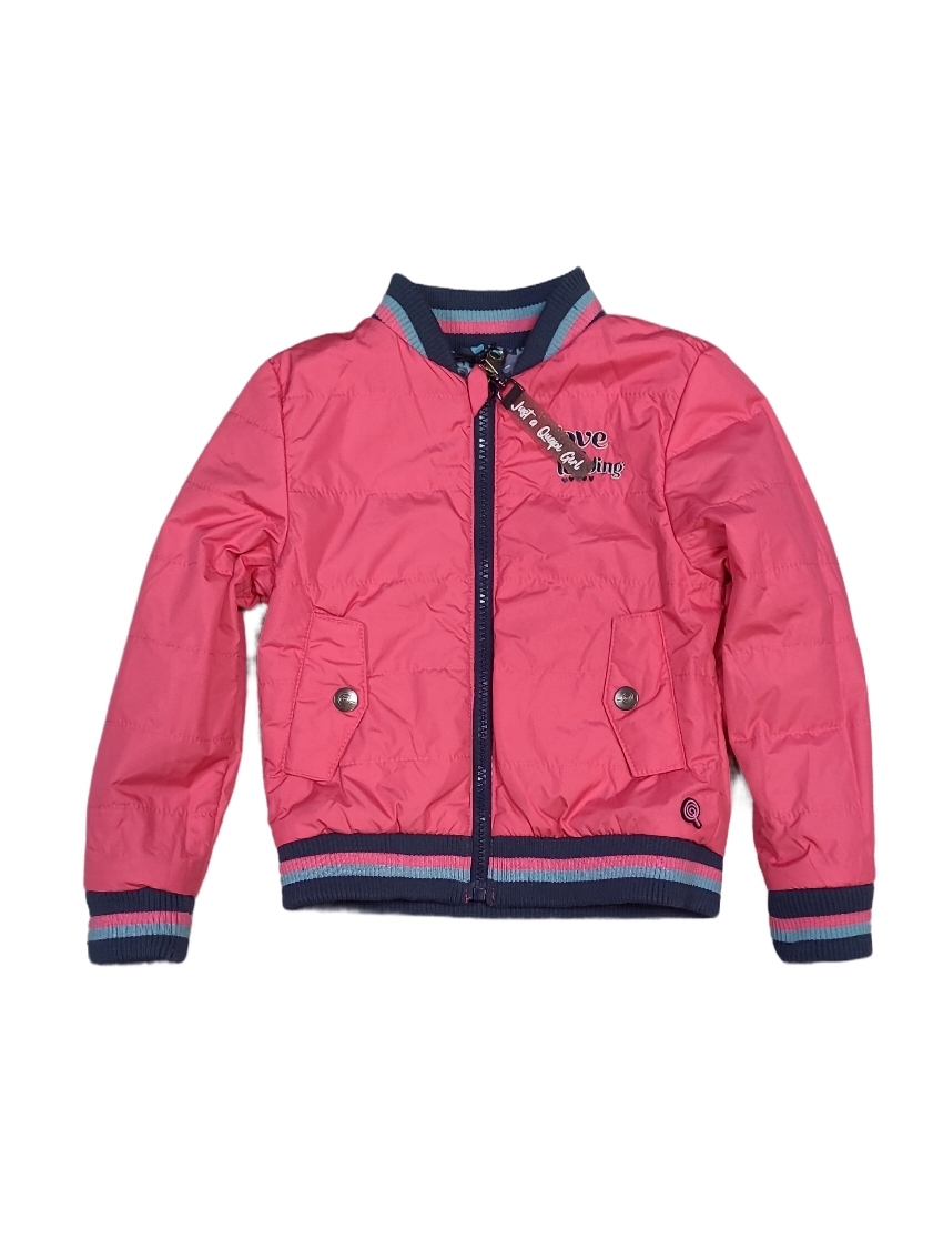 Bomberjas Omkeerbaar  Quapi Roos/ Blauw Bedrukt