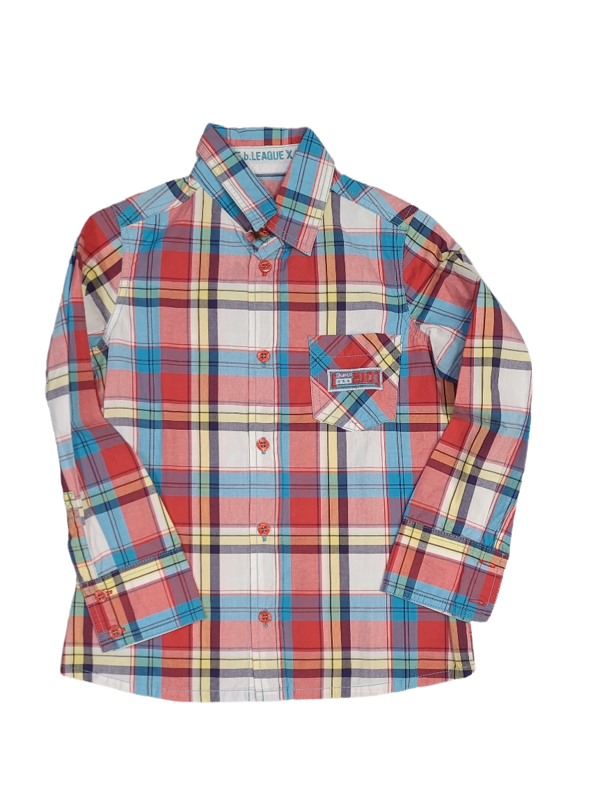 Hemd L/M Gymp Blauw/Rood Geruit