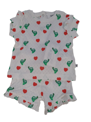 Meisjes Baby Pyjama K/M Short "Krokodil" Woody Wit