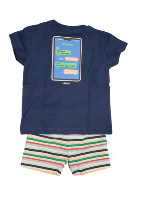 Jongens Baby Pyjama K/M Short "Krokodil" Woody Marine