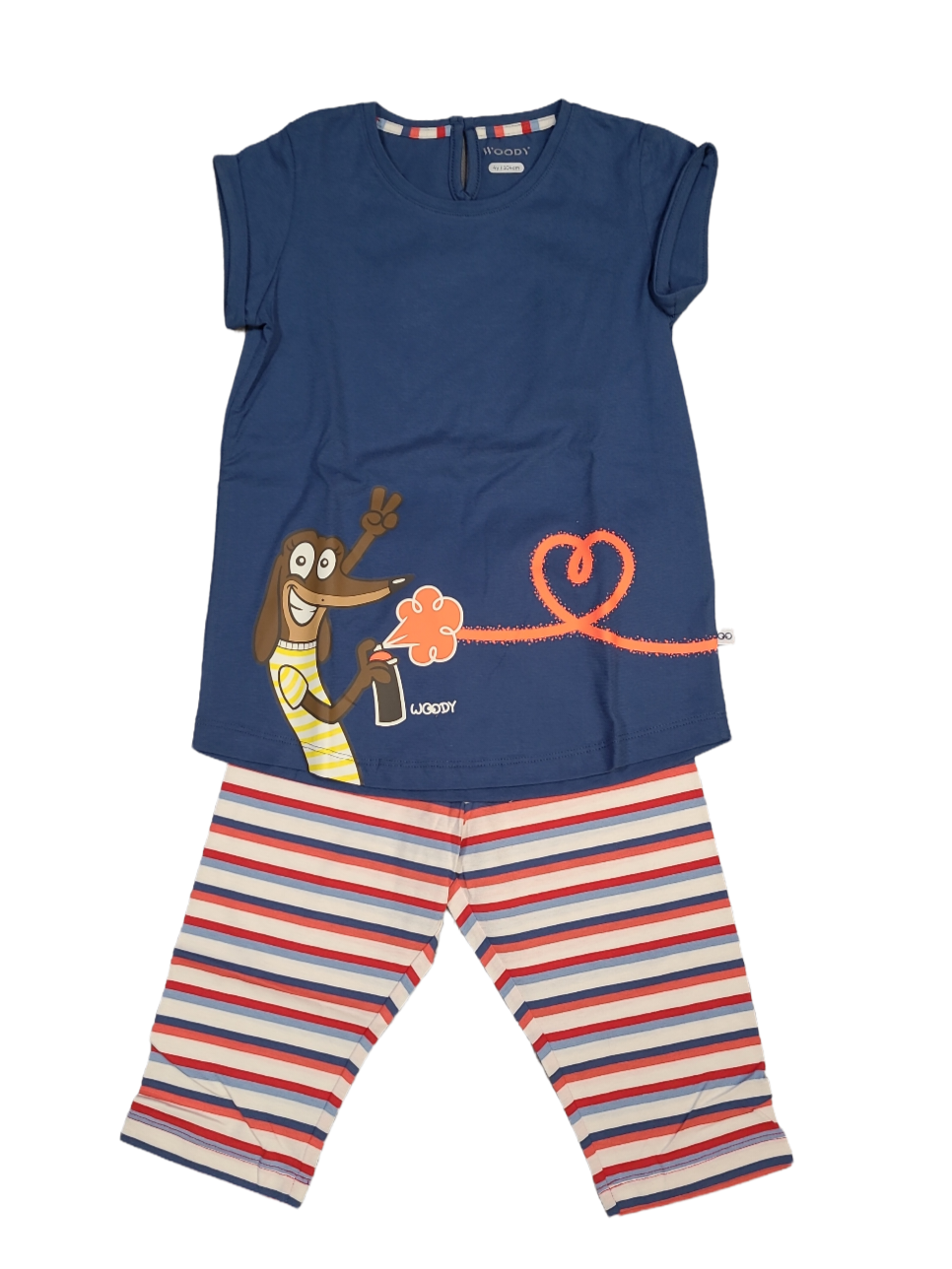 Meisjes Pyjama K/M Kuitbroek &quot;Dog&quot; Woody Navy