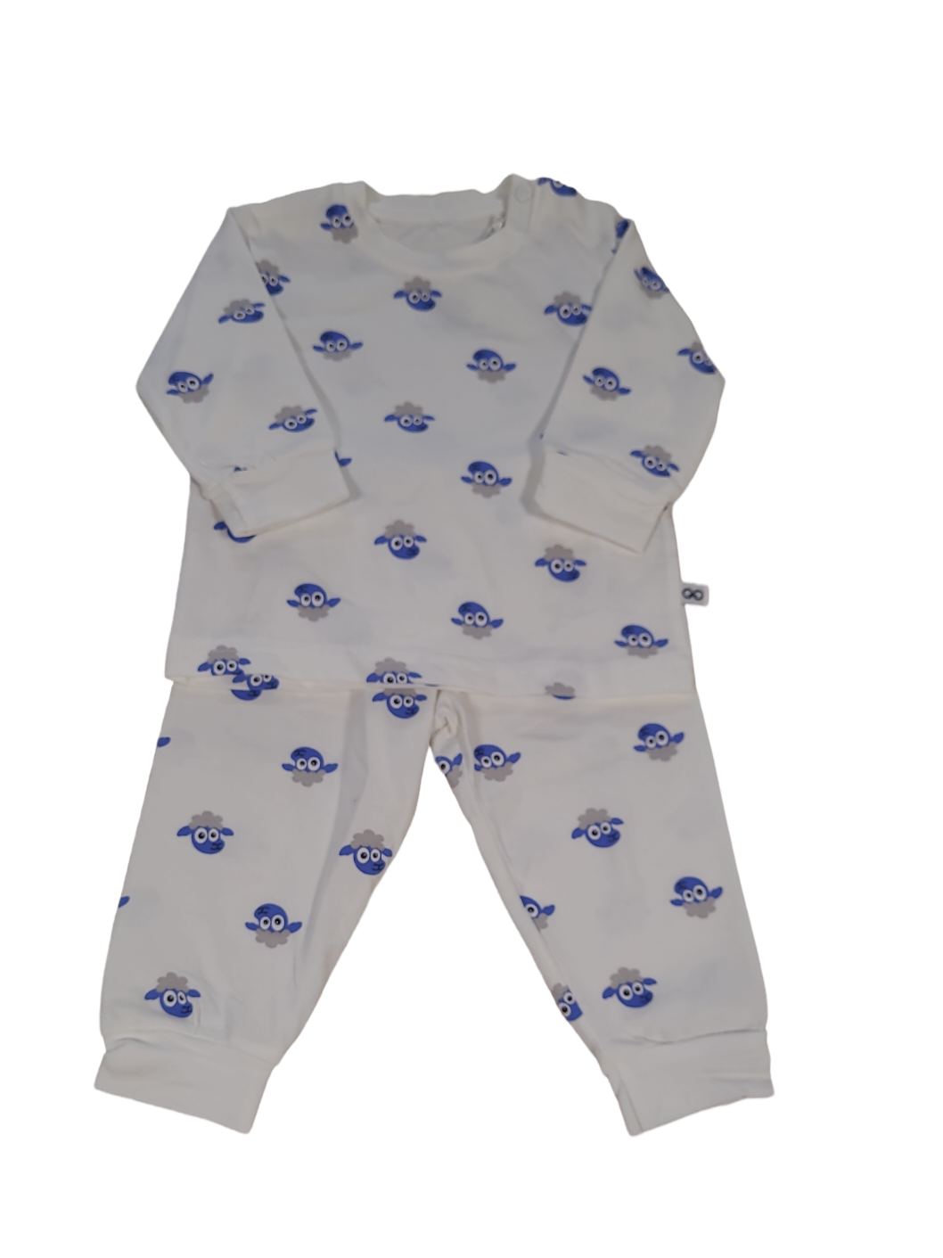 Jongens Baby Pyjama L/M &quot;Schaap&quot; Woody Wit