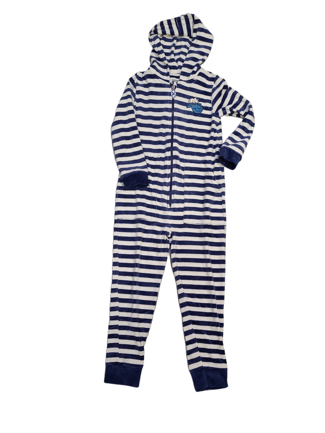 Onesie Unisex L/M &quot;Schaap&quot; Woody Donkerblauw Gestreept