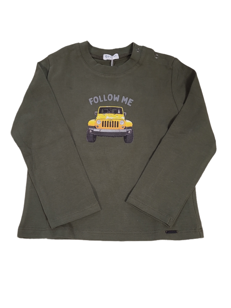 T-shirt L/M &quot;Follow Me&quot; Gymp Kaki