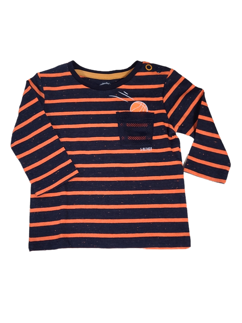 T-shirt L/M &quot;Basket&quot; S-Oliver Donkerblauw Gestreept