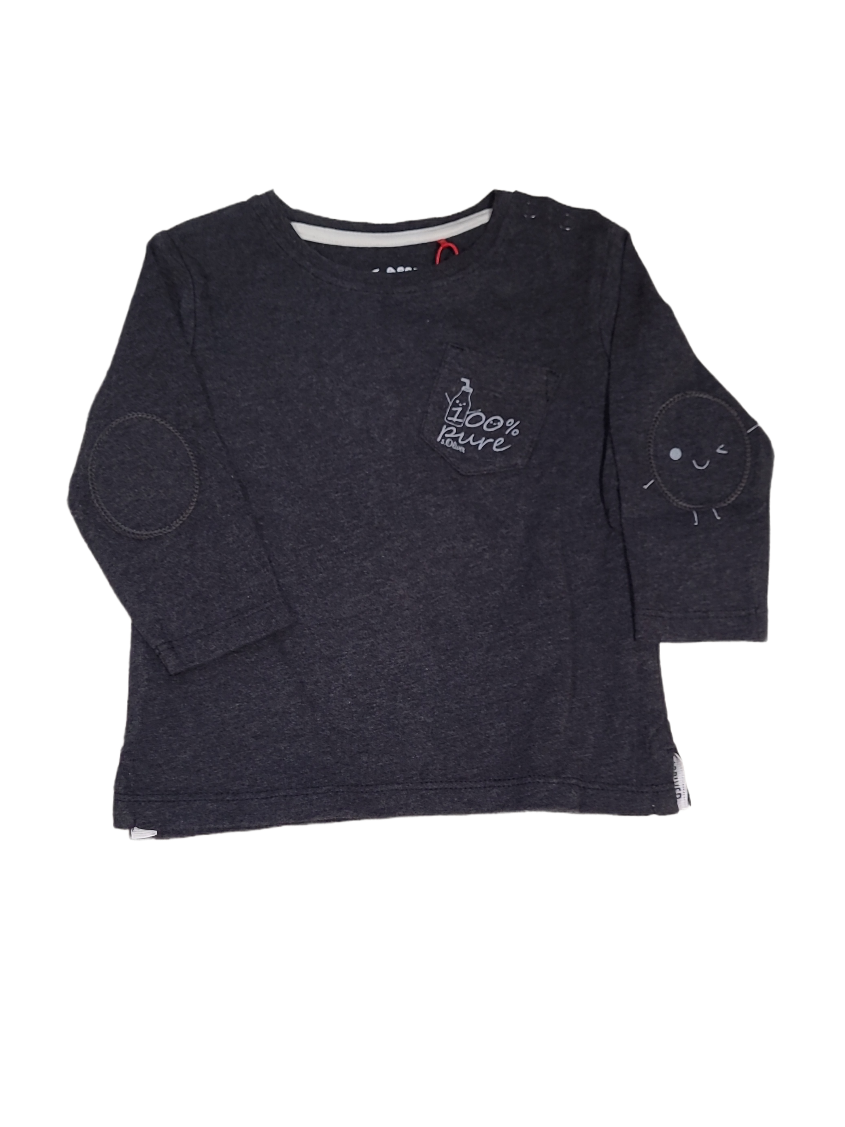 T-shirt L/M &quot;100% Pure&quot; S-Oliver Antraciet