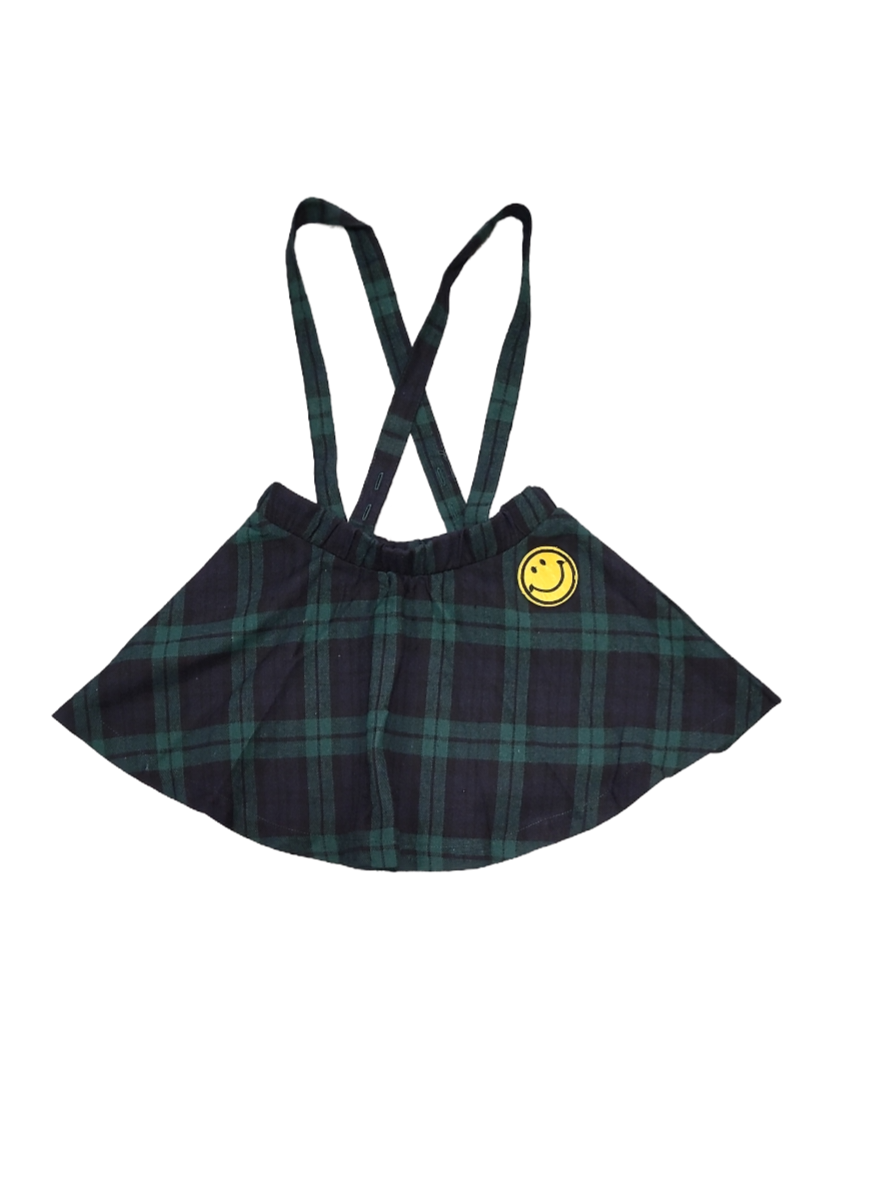 Rok/Bretellen Smiley Mini Rebels Groen Geruit