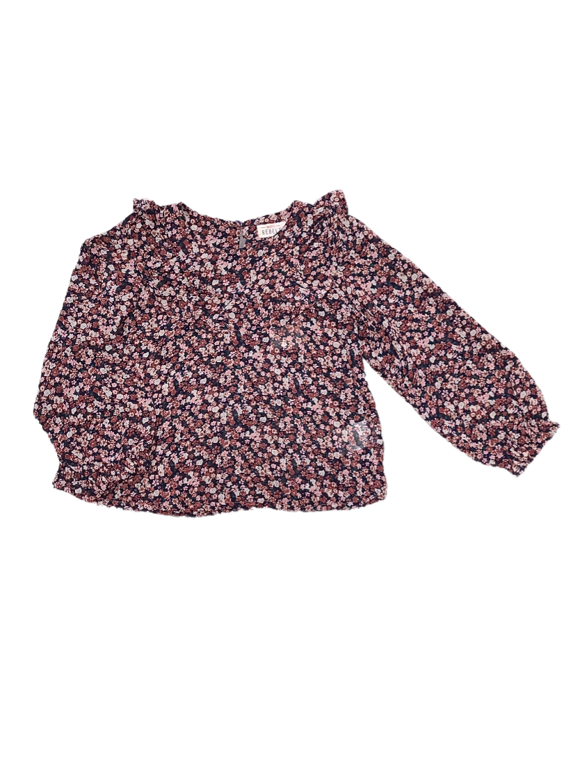 Blouse L/M Mini Rebels Bruin/Roos Bedrukt