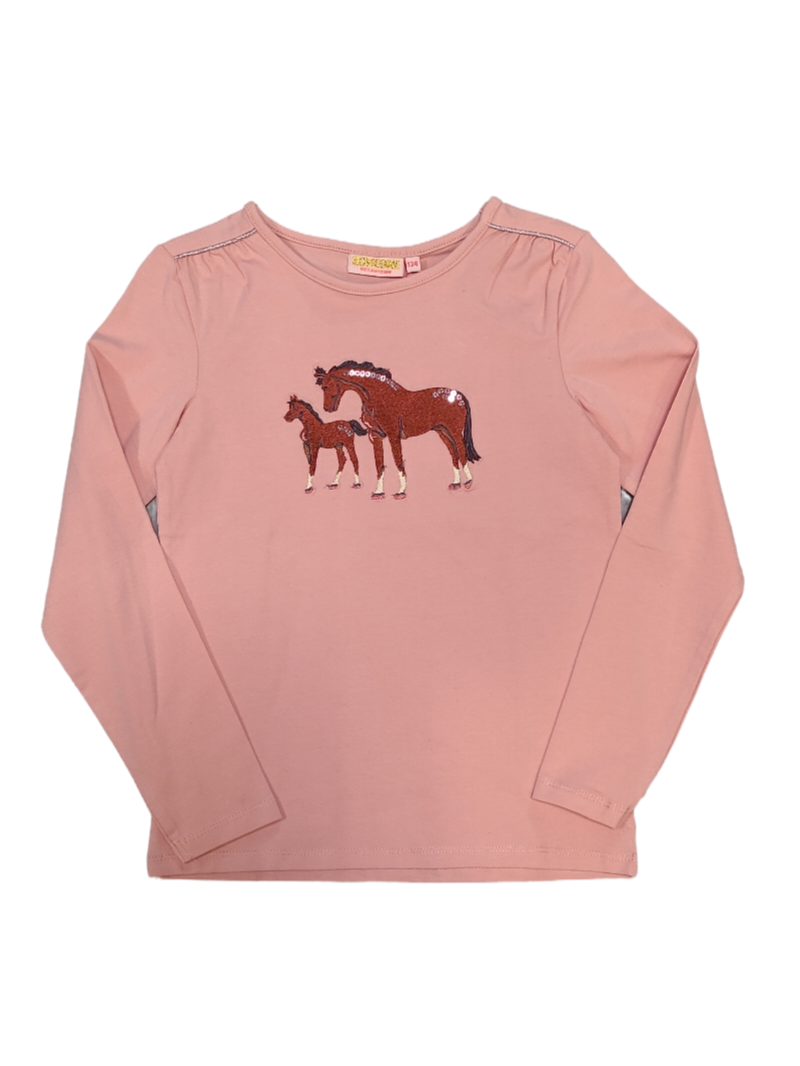 T-shirt L/M Paardjes Someone Oudroze