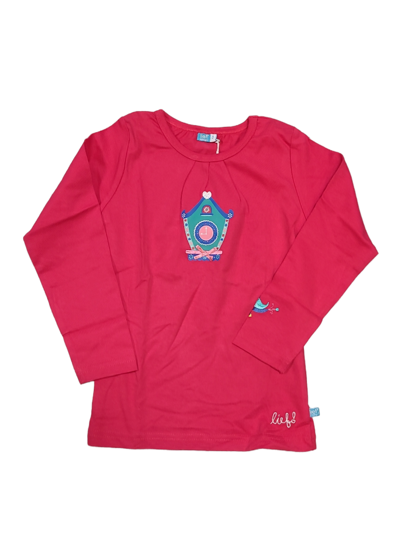 T-shirt L/M Klok Lief Fuchsia