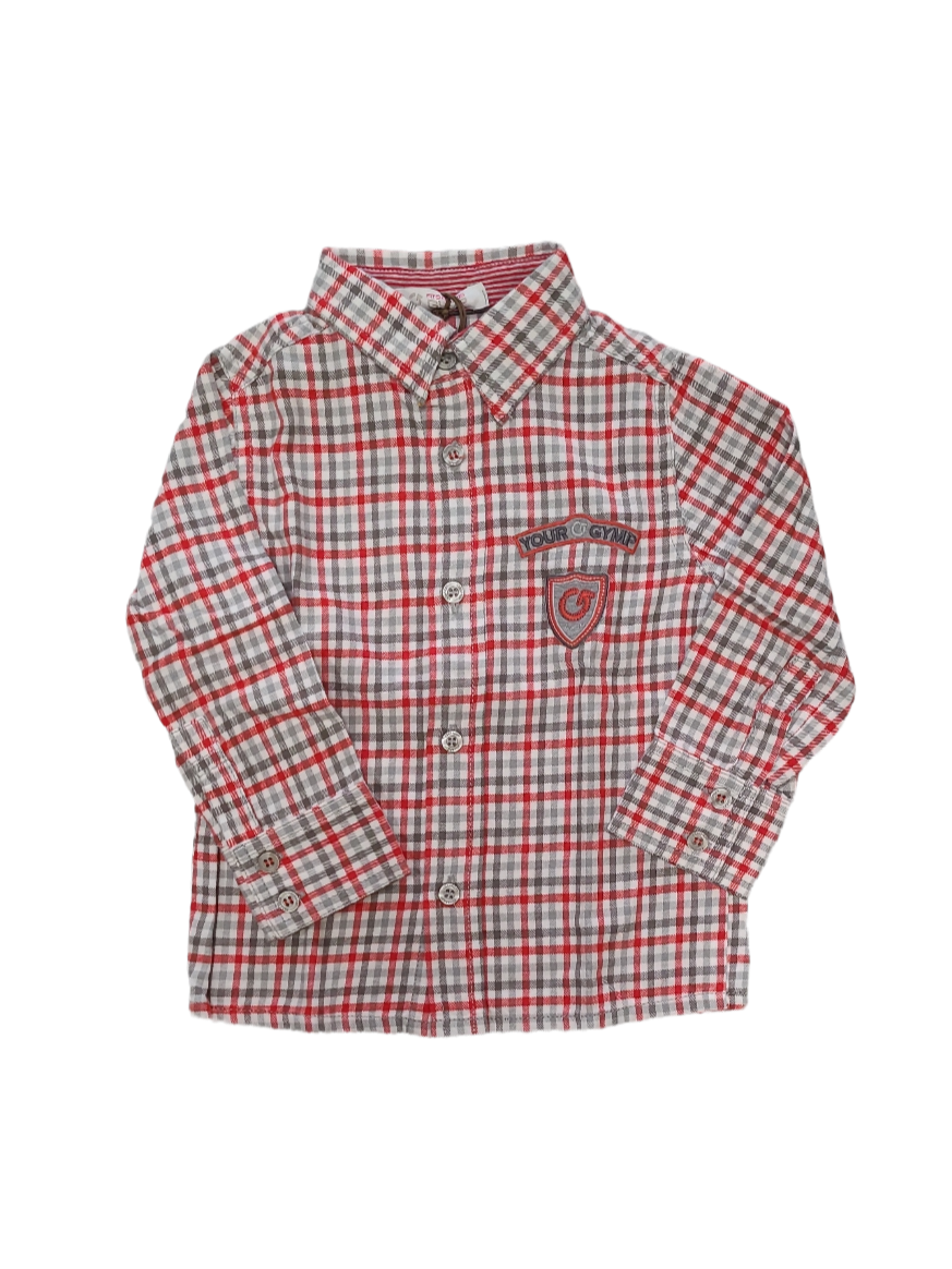 Hemd L/M Gymp Rood/Grijs Geruit