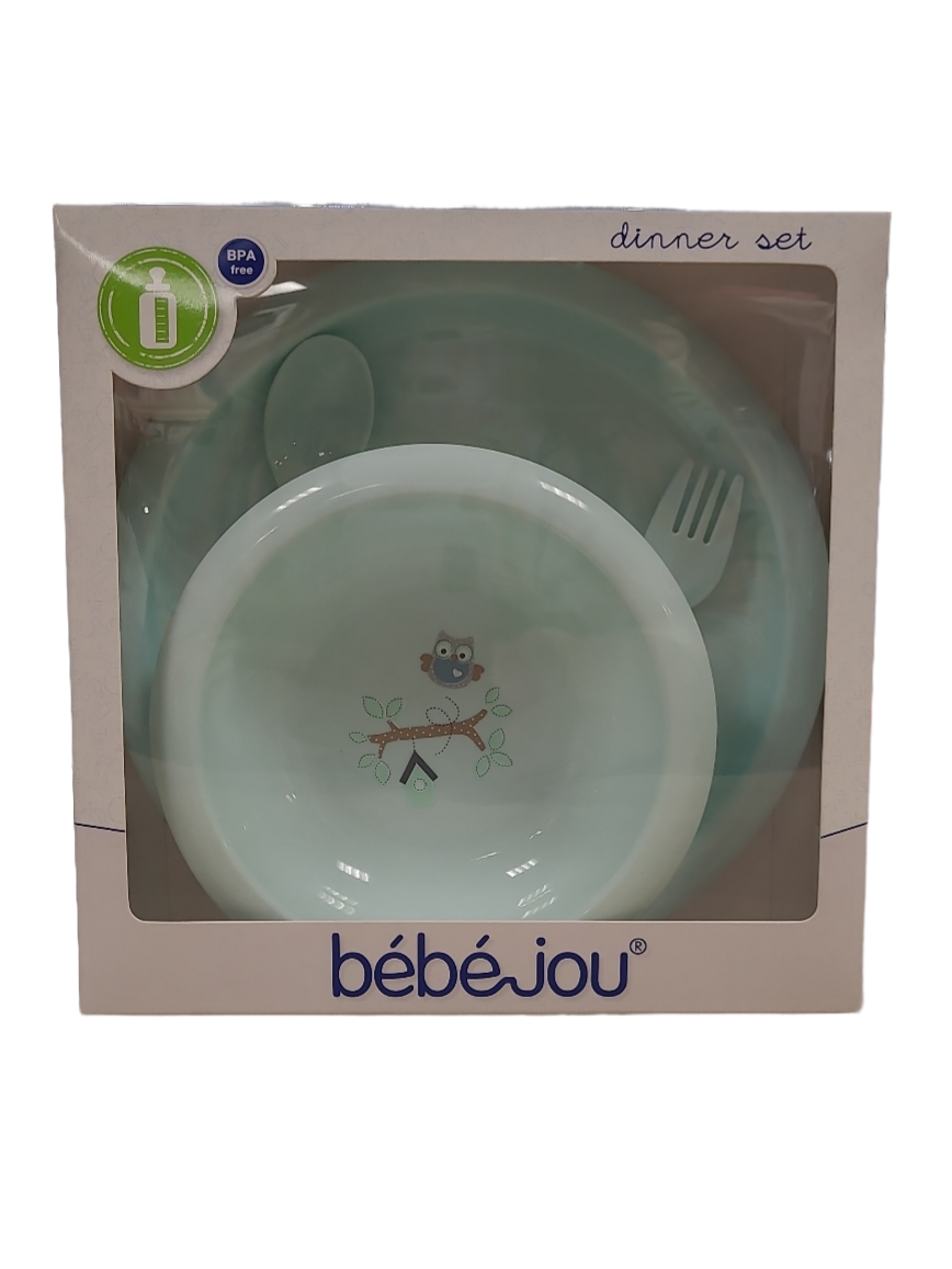 Dinerset Bébé-Jou Uil Mintgroen